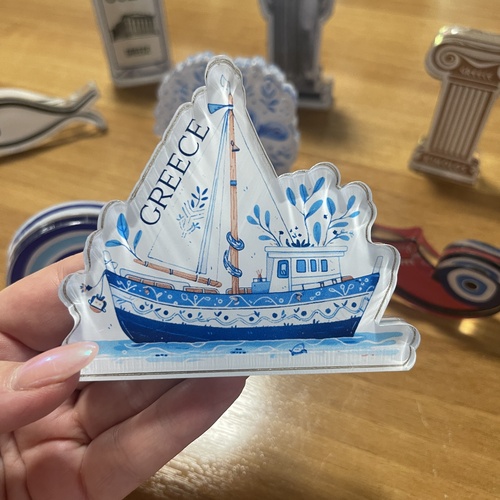 τουριστικό επιτραπέζιο διακοσμητικό απο plexiglass