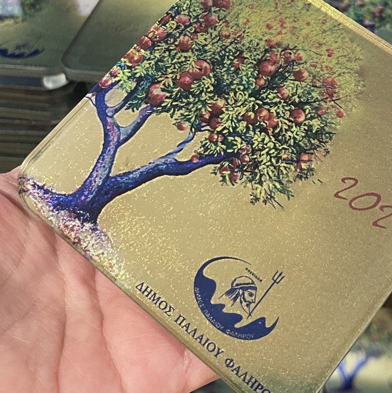 εταιρικό σουβέρ plexiglass με λογότυπο