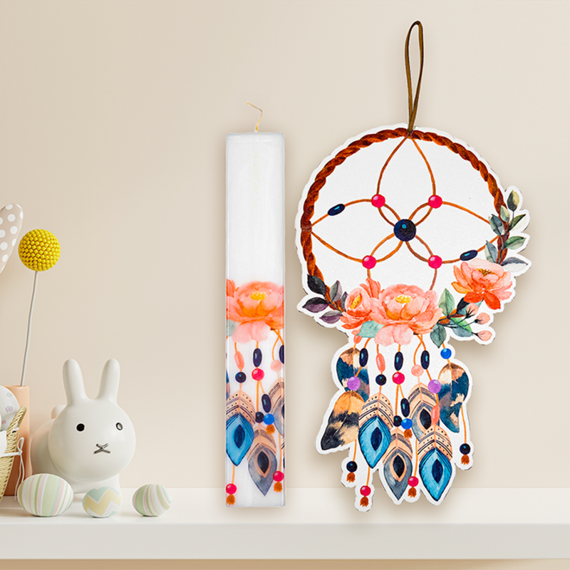 Πασχαλινή Λαμπάδα με Καδράκι Ονειροπαγίδα