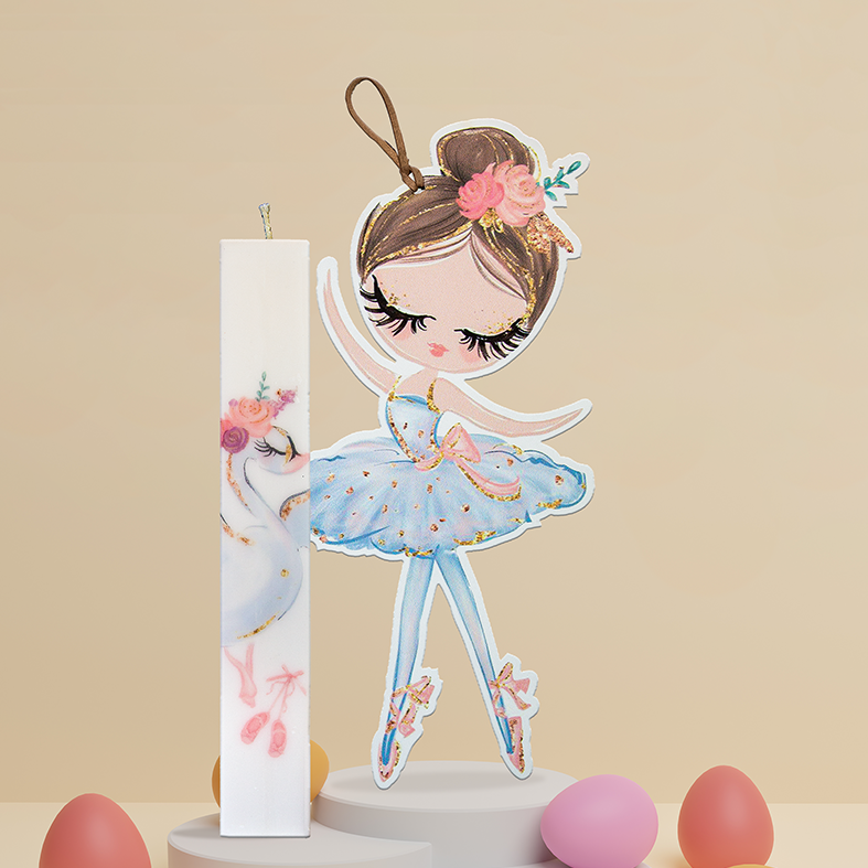 Πασχαλινή Λαμπάδα με Καδράκι Μπαλαρίνα