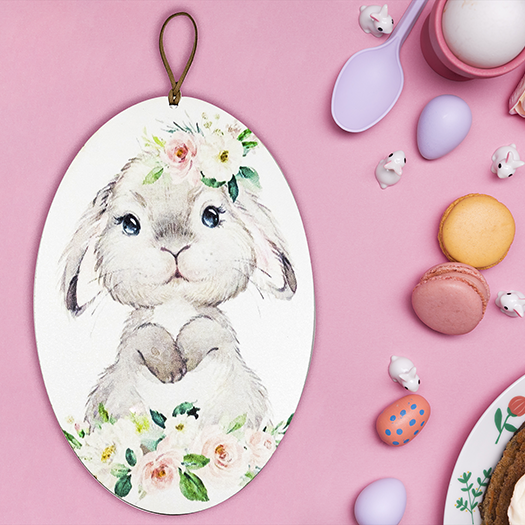 Πασχαλινή Λαμπάδα με Καδράκι Κουνελάκι